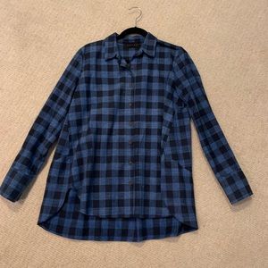 HATCH maternity Buffalo plaid winter top in black and blue size 1
